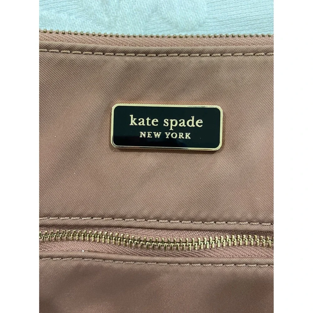 Kate Spade‎ Nylon Crossbody Bag Blush Pink Zip Close Casual Lightweight Purse